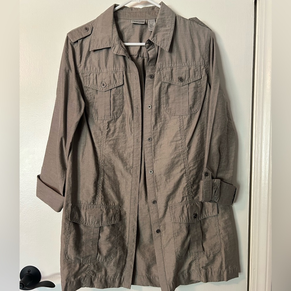 Chico's Brown Utility Jacket - Picture 3 of 4